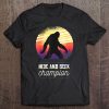 Bigfoot Hide And Seek Champion Funny Retro Vintage Style Tee