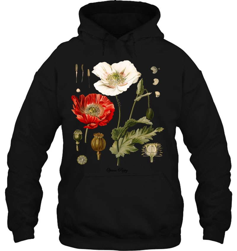 Botanical Tees Opium Red Poppy Flower Botany Mugs