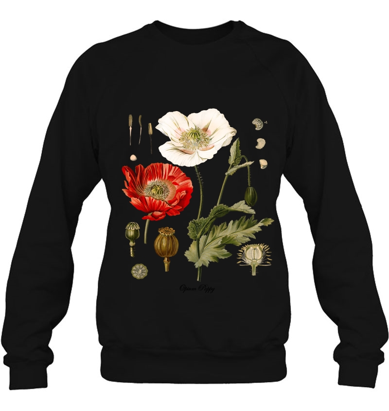 Botanical Tees Opium Red Poppy Flower Botany Mugs