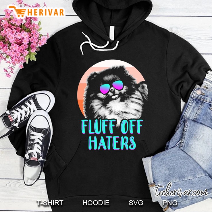 Pomeranian Face Sunglasses No Fluffs Given Dog Lover Hoodie