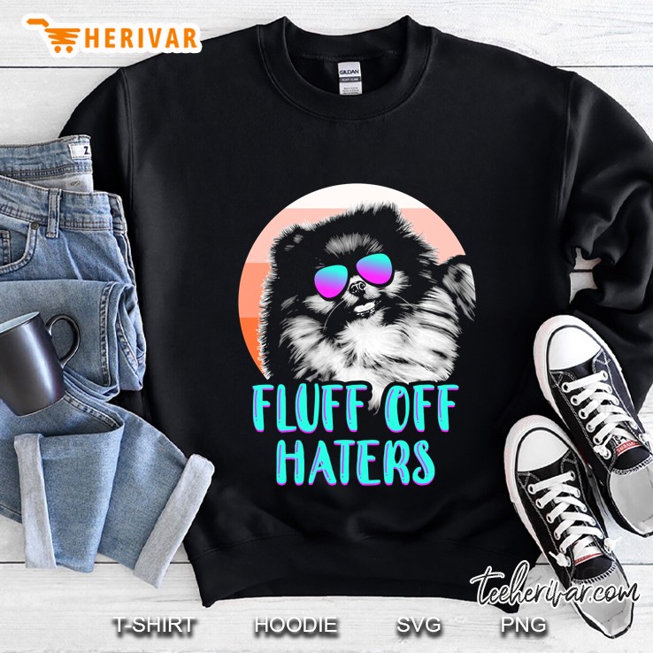 Pomeranian Face Sunglasses No Fluffs Given Dog Lover Sweatshirt