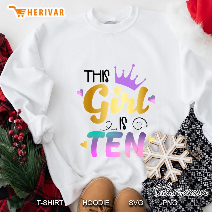 Ten Birthday Double Digits Shirt 10Th Birthday Outfit Sweatshirt