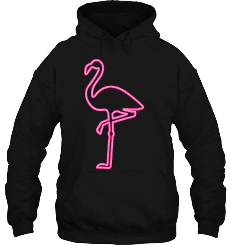 80S Retro Night Signboard Flamingo Shirt Funny Pink Flamingo Tank Top Mugs