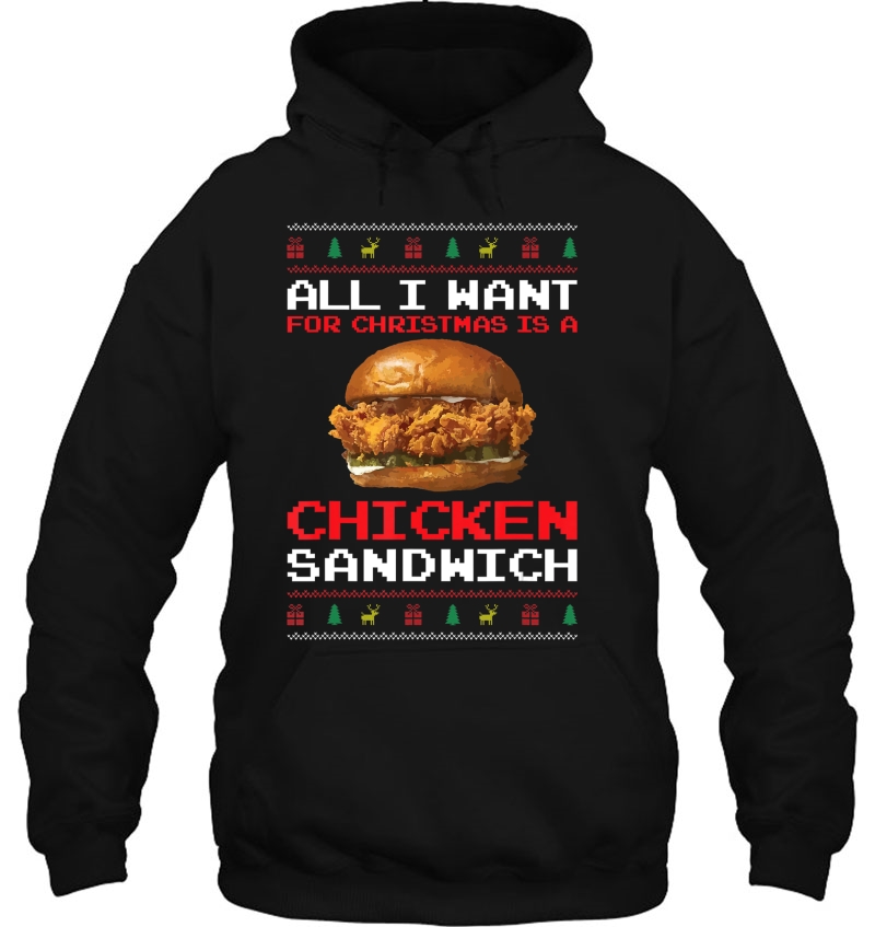 All I Want For Christmas Is A Chicken Sandwich Funny Humor Mugs