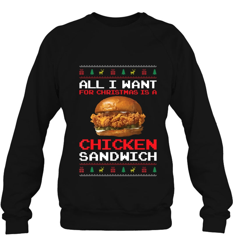 All I Want For Christmas Is A Chicken Sandwich Funny Humor Mugs