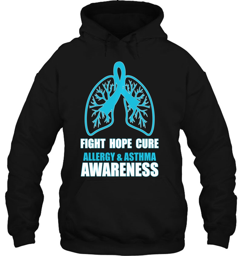 Allergy Asthma Awareness Light Blue Ribbon Support Fight Mugs