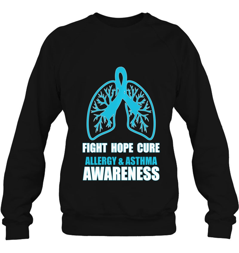 Allergy Asthma Awareness Light Blue Ribbon Support Fight Mugs