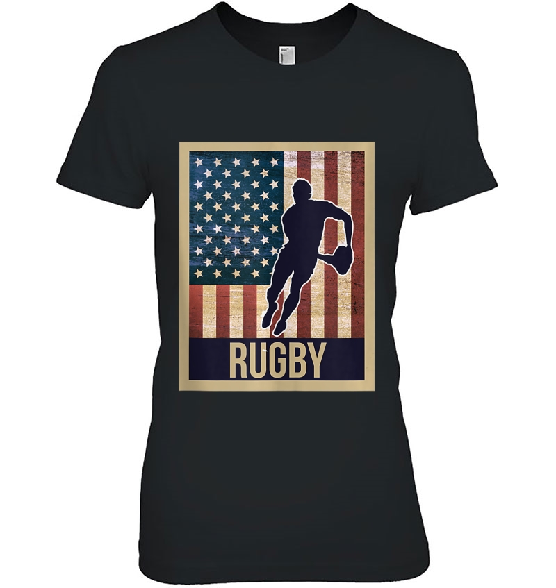 American Flag Rugby Vintage And Retro Rugby Gift Tank Top Hoodie