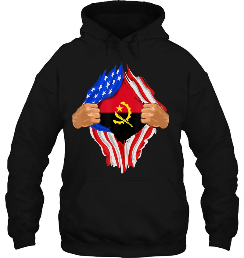 Angolan Blood Inside Me Angola Flag Gift Hoodie