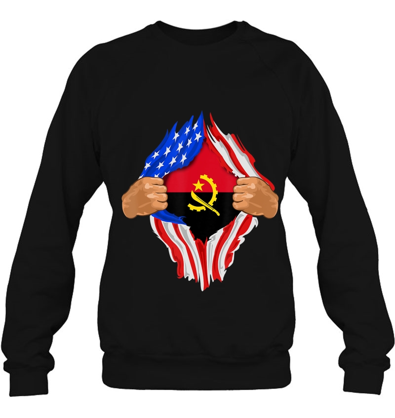 Angolan Blood Inside Me Angola Flag Gift Sweatshirt