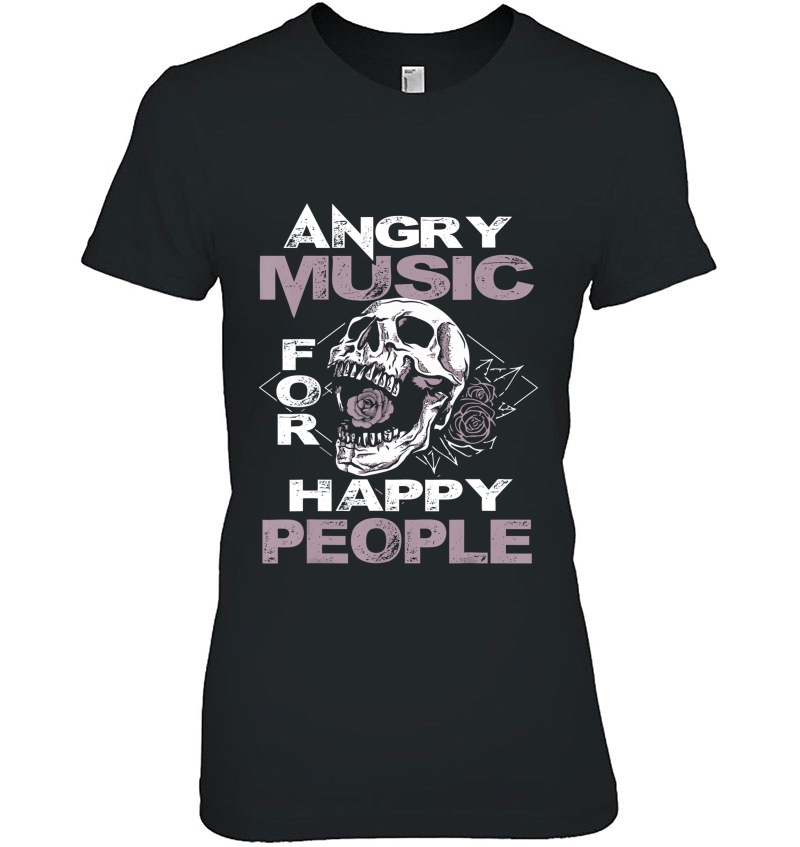 Angry Music For Happy People Heavy Metal Headbanger Gift Hoodie