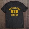 Barcelona Es Gym Style Distressed Amber Print Tee