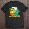 Bermuda Beermuda Triangle Dad Joke Funny Pun Drinking Summer Tee