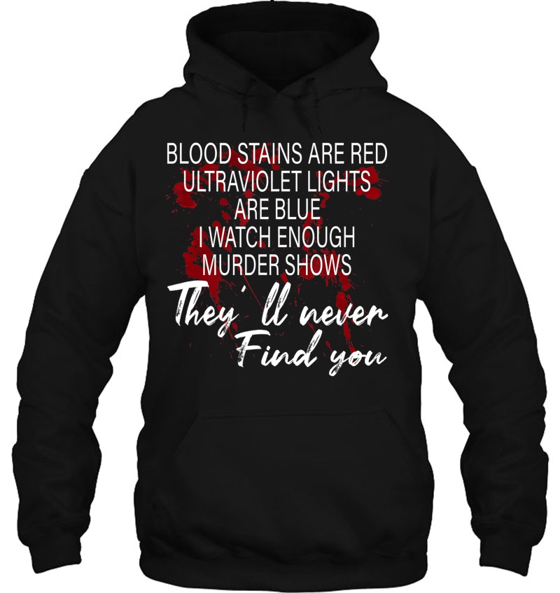 Blood Splatter They'll Never Find You Funny Punny Poem Mugs