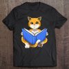 Cat Reading Book Cat Book Lover Tee