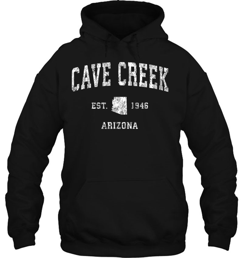Cave Creek Arizona Az Vintage Athletic Sports Design Hoodie