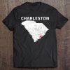 Charleston South Carolina Sc Map Love Heart Retro Vintage Tee