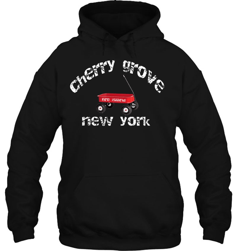Cherry Grove Fire Island Red Wagon Queer Vacation Gay Ny Hoodie