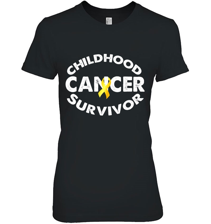 Childhood Cancer Survivor Shirt Support Cancer Awareness Ladies Tee