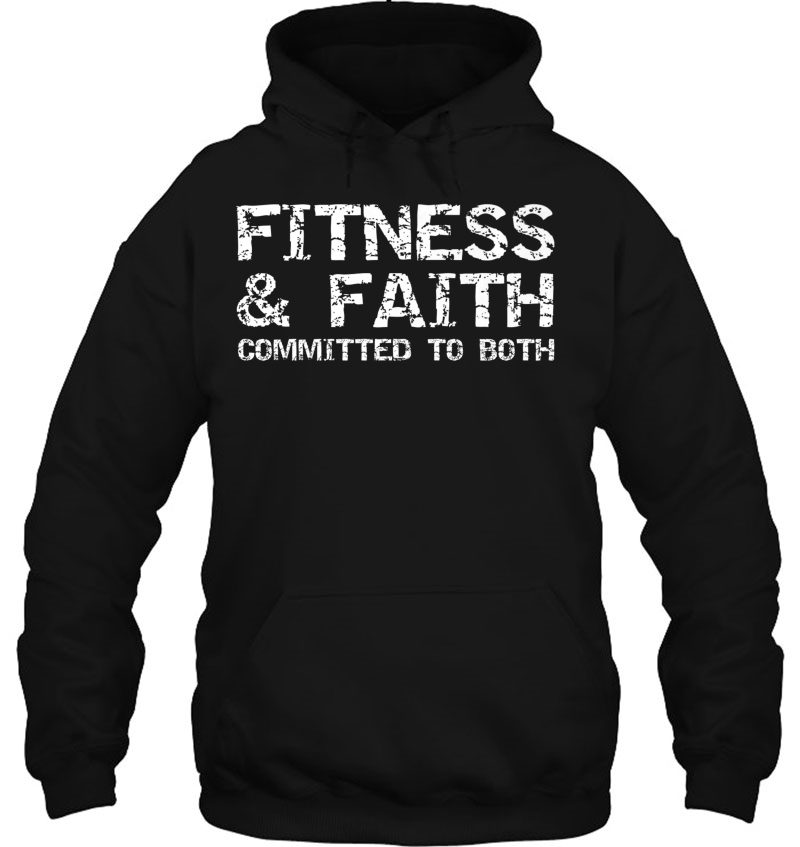 Christian Quote For Men Fitness & Faith Committed To Both Premium Mugs