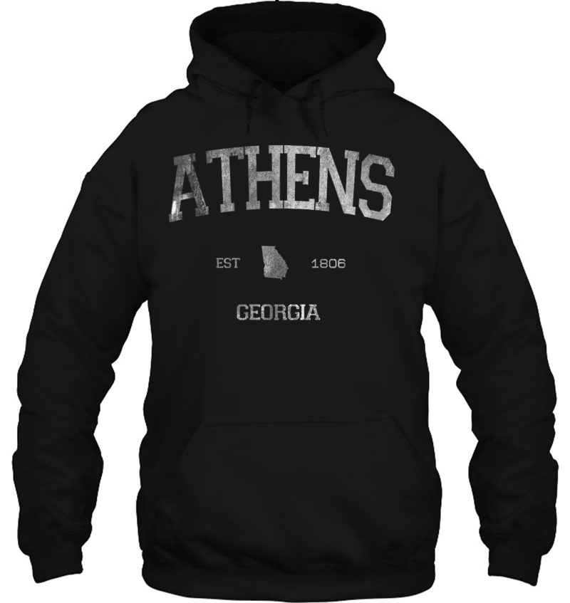 Classic Athens Georgia Ga State Vintage Sports Style Hoodie