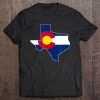 Colorado Flag Texas Outline - Texas Colorado Graphic Tee