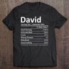 David Nutrition Funny Birthday Personalized Name Gift Idea Tee