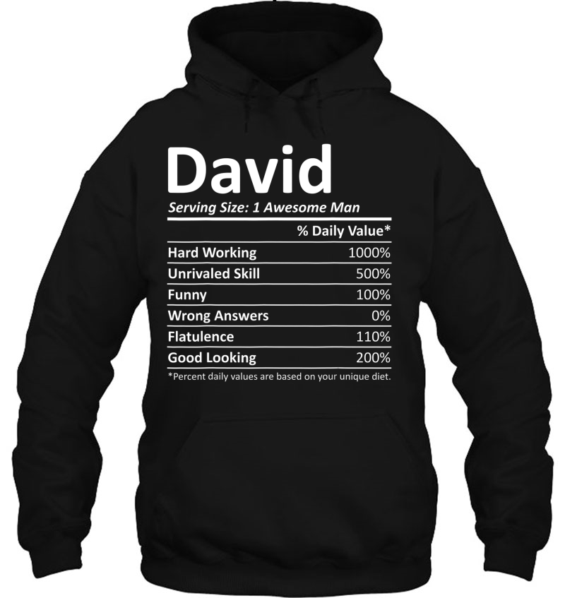 David Nutrition Funny Birthday Personalized Name Gift Idea Hoodie