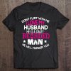 Don't Flirt With My I Love My Bearded Husband Funny Tank Top Tee