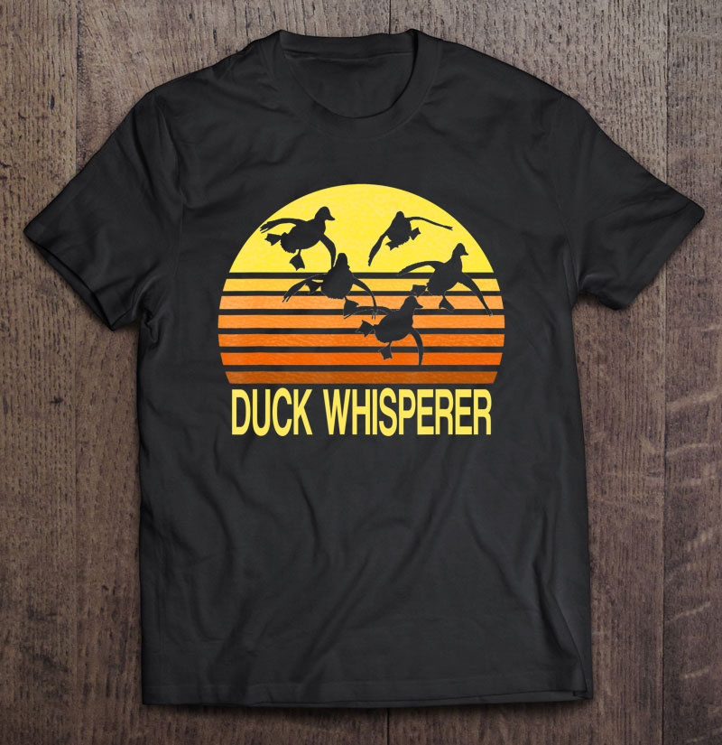 Duck Whisperer Fall Hunter Retro Sun Ducks Autumn Sky Gift 2 Shirt