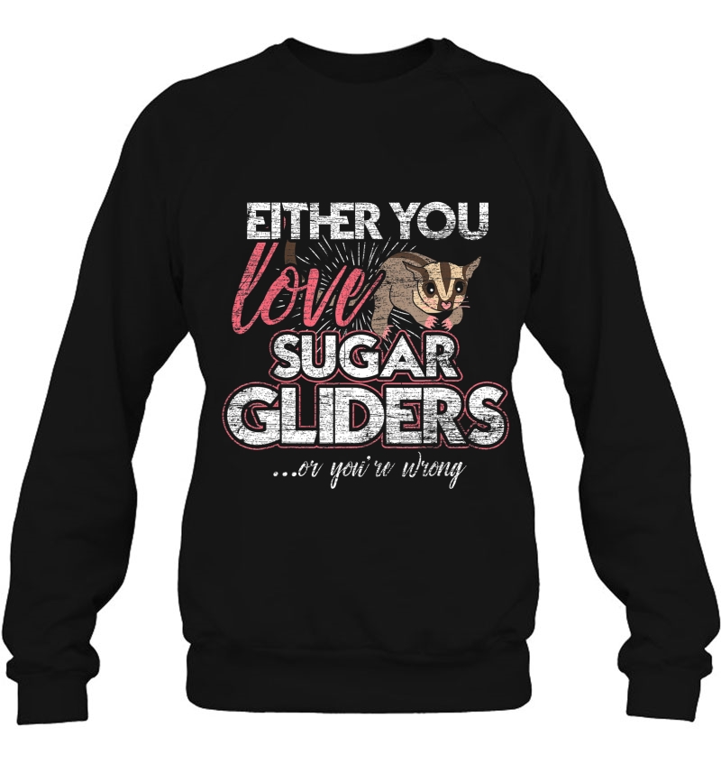 Either You Love Sugar Gliders Or Youre Wrong Sweatshirt