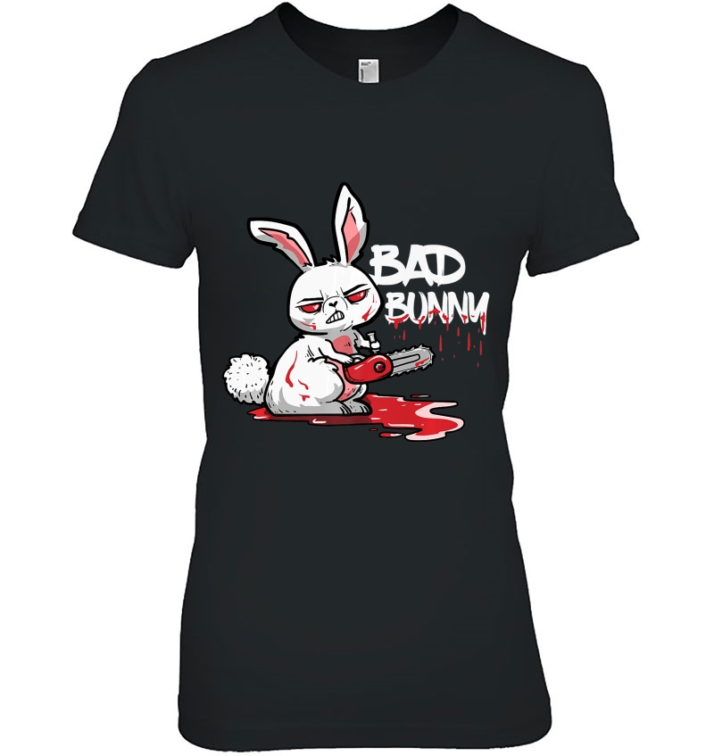 Funny Horror Rabbit Halloween Gift Evil Bad Bunny Premium Hoodie