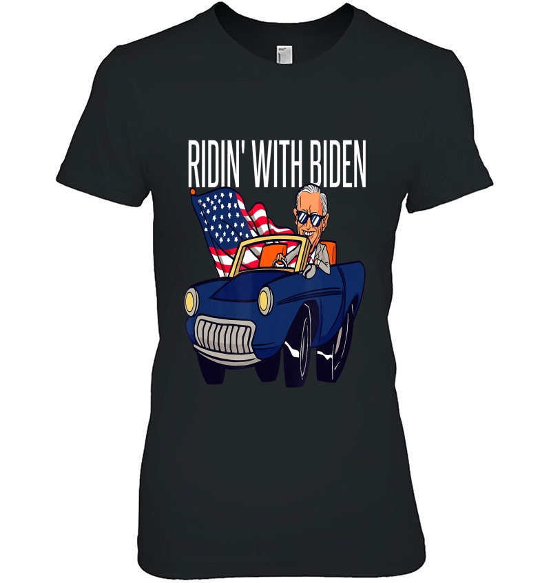 Funny Riding With Joe Biden 4Th Of July Usa Flag Car 2020 Hoodie