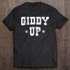 Giddy Up Cowboy, Cowgirl White Vintage Retro Rodeo Gift Idea Premium Tee