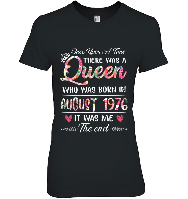 Girls 43Rd Birthday Queen August 1976 Shirt 43 Years Old Hoodie