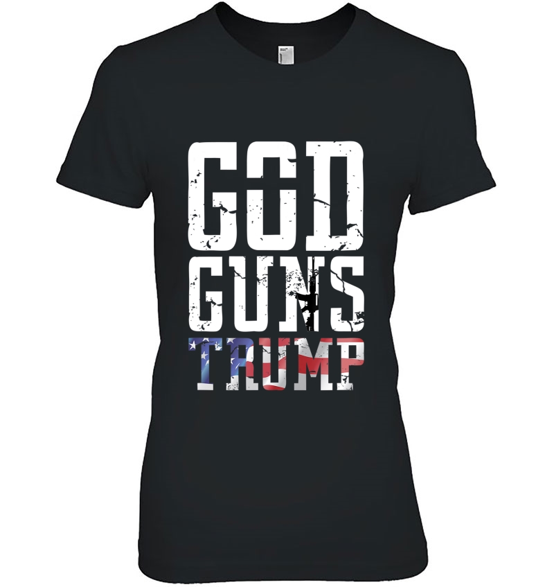 God Guns Trump Christian President Trump Supporter Gift Hoodie