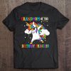 Grandmom Of The Birthday Princess Unicorn Girl Tee