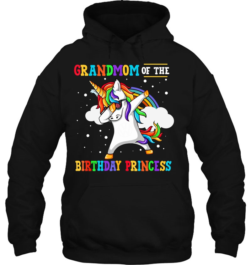 Grandmom Of The Birthday Princess Unicorn Girl Hoodie