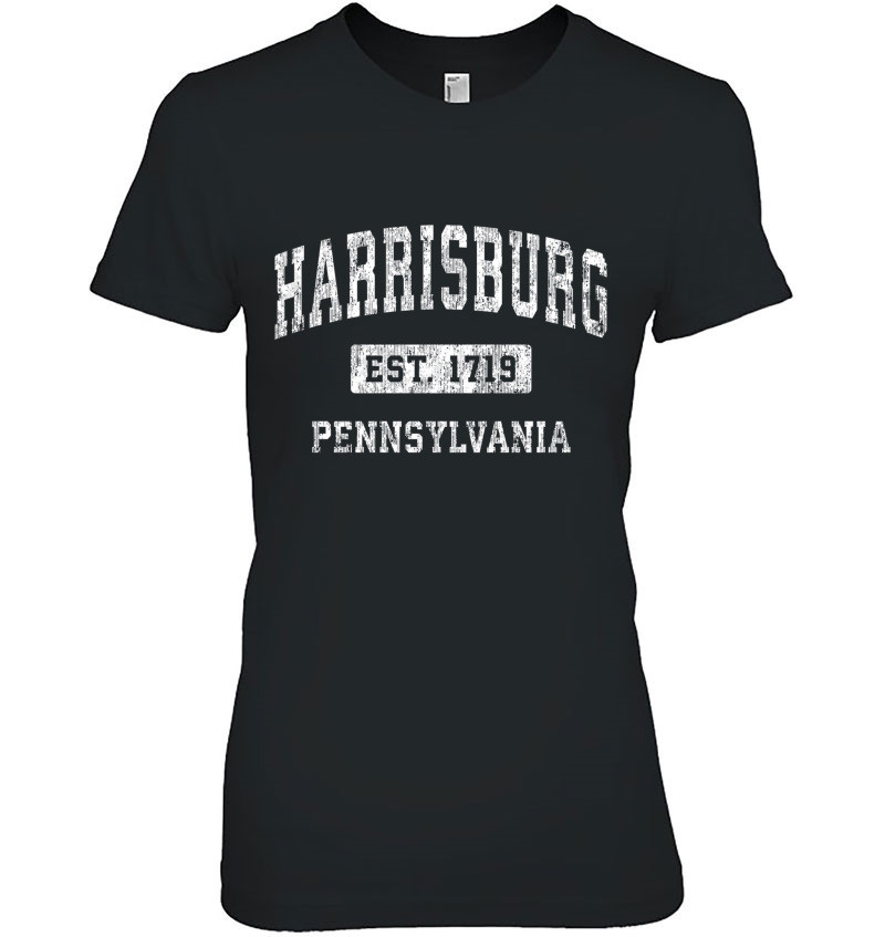 Harrisburg Pennsylvania Pa Vintage Established Sports Design Hoodie