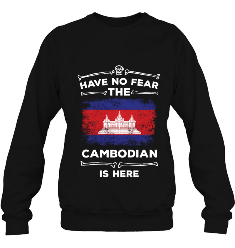 Have No Fear The Cambodian Is Here Halloween Cambodia Flag Pullover Mugs