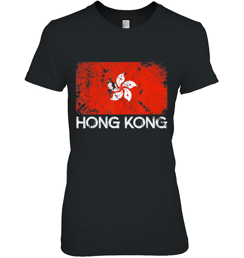 Hong Kongese Flag Vintage Made In Hong Kong Gift Ladies Tee