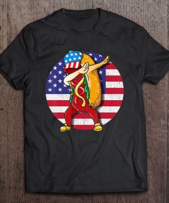 Hot Dog Dabbing 4Th Of July Hotdog Lover Merica Usa Tee