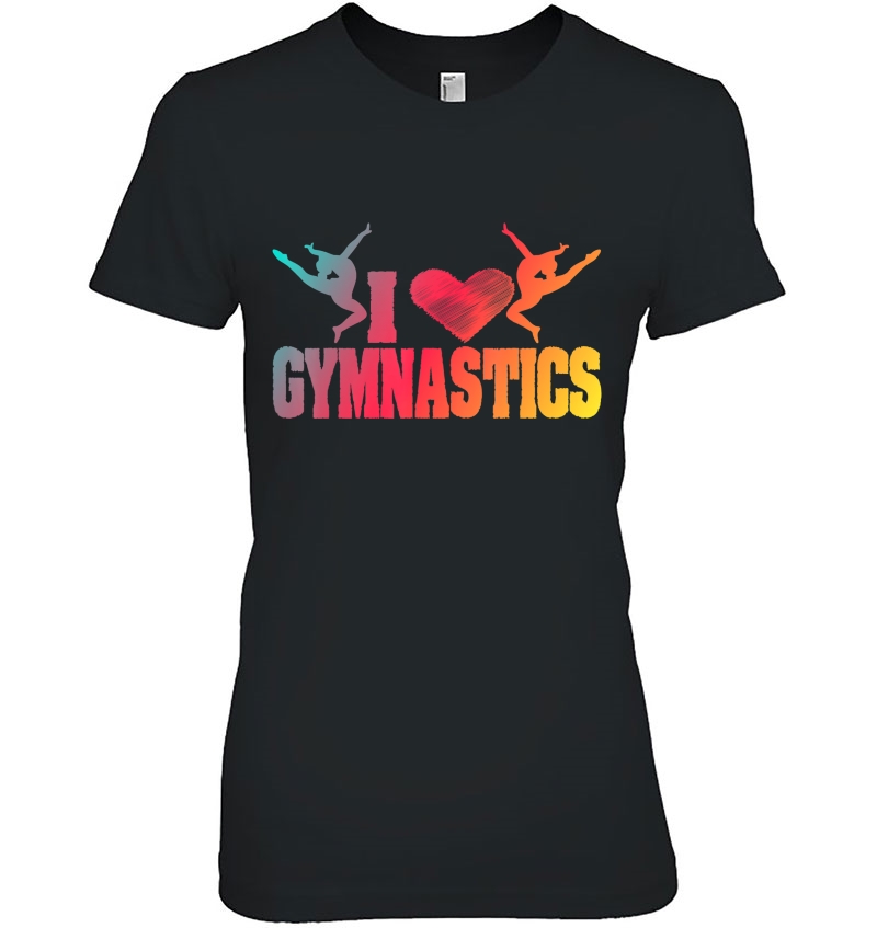 I Love Gymnastics Girl Gift Novelty Hoodie