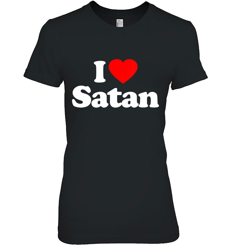 I Love Satan Heart Souvenir Funny Hoodie