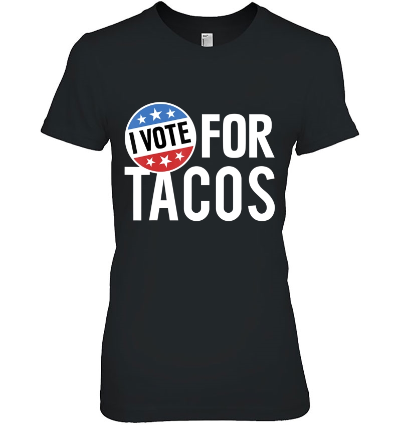 I Vote For Tacos Badge Hoodie