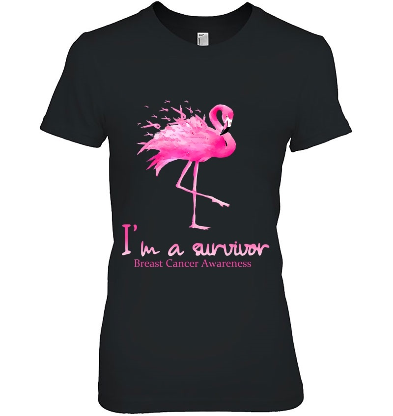 I'm A Breast Cancer Survivor Breast Cancer Pink Flamingo Hoodie