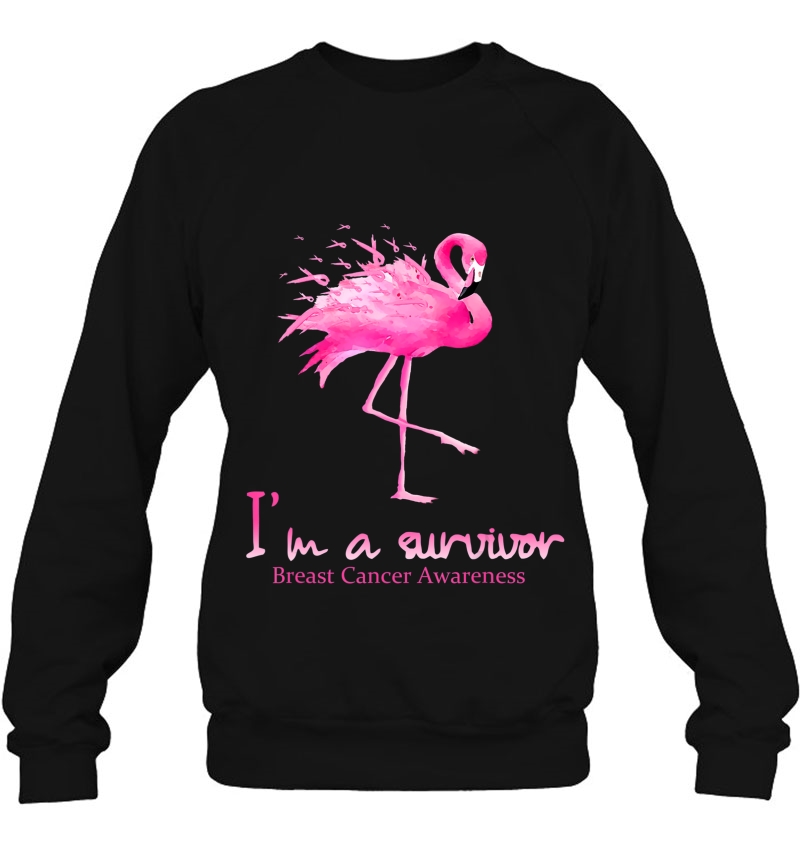 I'm A Breast Cancer Survivor Breast Cancer Pink Flamingo Mugs