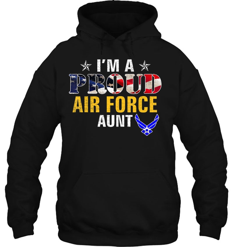 I'm A Proud Air Force Aunt American Flag Gift For Veteran Mugs