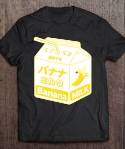 Japanese Otaku Banana Milk Miruku 90S Style Kawaii Aesthetic Tee