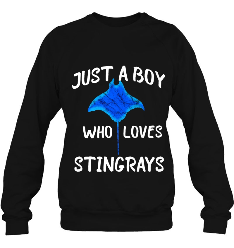 Just A Boy Who Loves Stingrays Manta Ray Water Animal Premium Sweatshirt